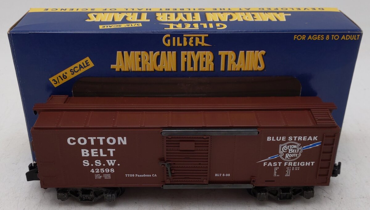American Flyer 6-48209 S Scale T.T.O.S. 1998 Cotton Belt Boxcar EX/Box
