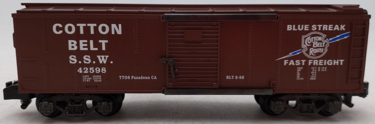 American Flyer 6-48209 S Scale T.T.O.S. 1998 Cotton Belt Boxcar EX/Box