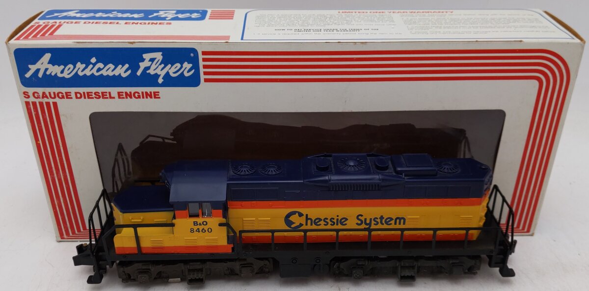 American Flyer 6-48004 S Scale Chessie GP-20 Dummy Diesel Locomotive EX/Box