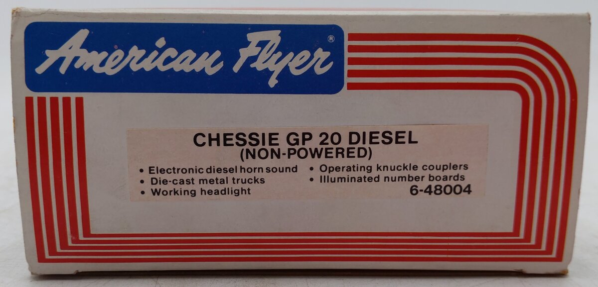 American Flyer 6-48004 S Scale Chessie GP-20 Dummy Diesel Locomotive EX/Box