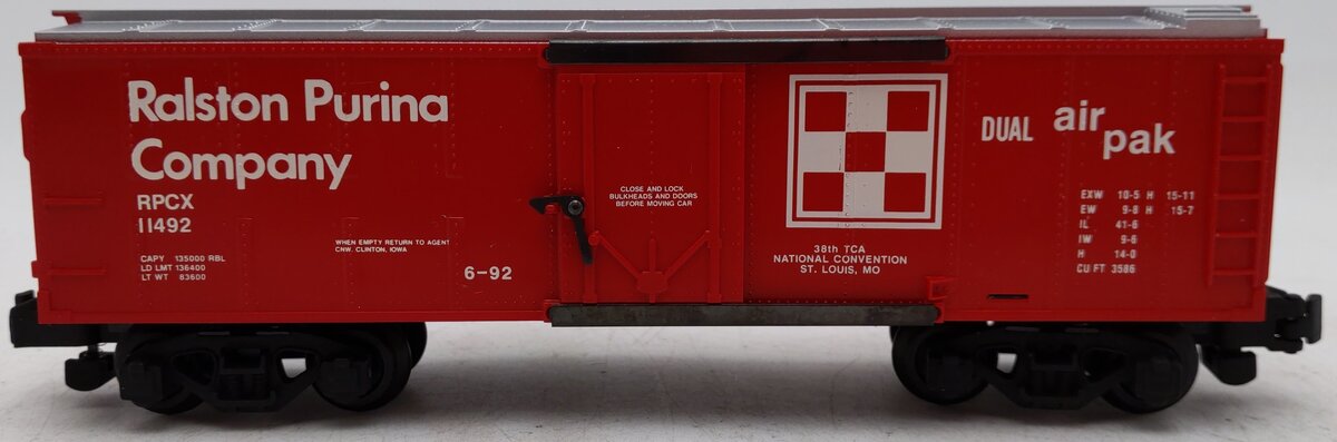 American Flyer 6-48477 S Gauge TCA 1992 Ralston Purina Convention Box Car #11492 EX/Box