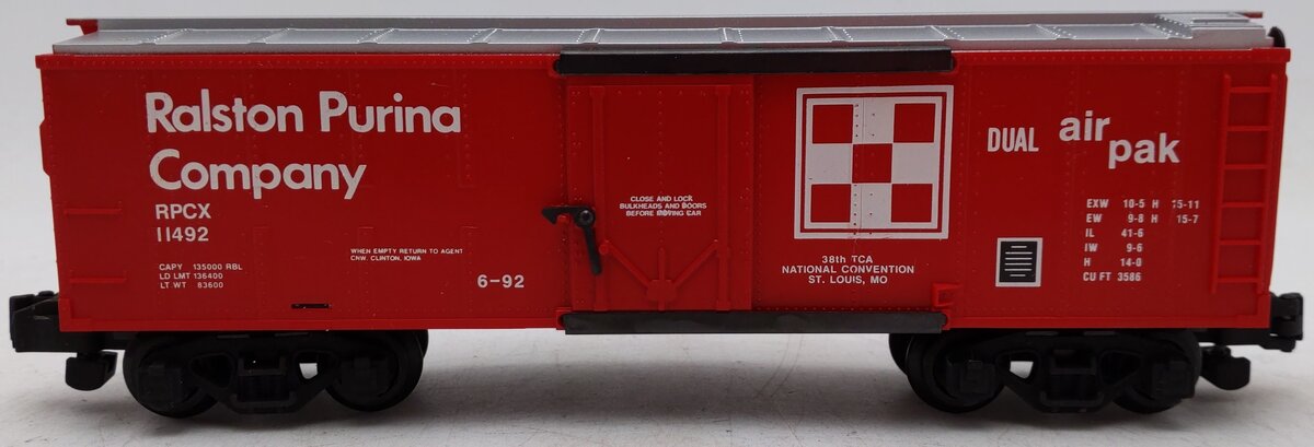 American Flyer 6-48477 S Gauge TCA 1992 Ralston Purina Convention Box Car #11492 EX/Box