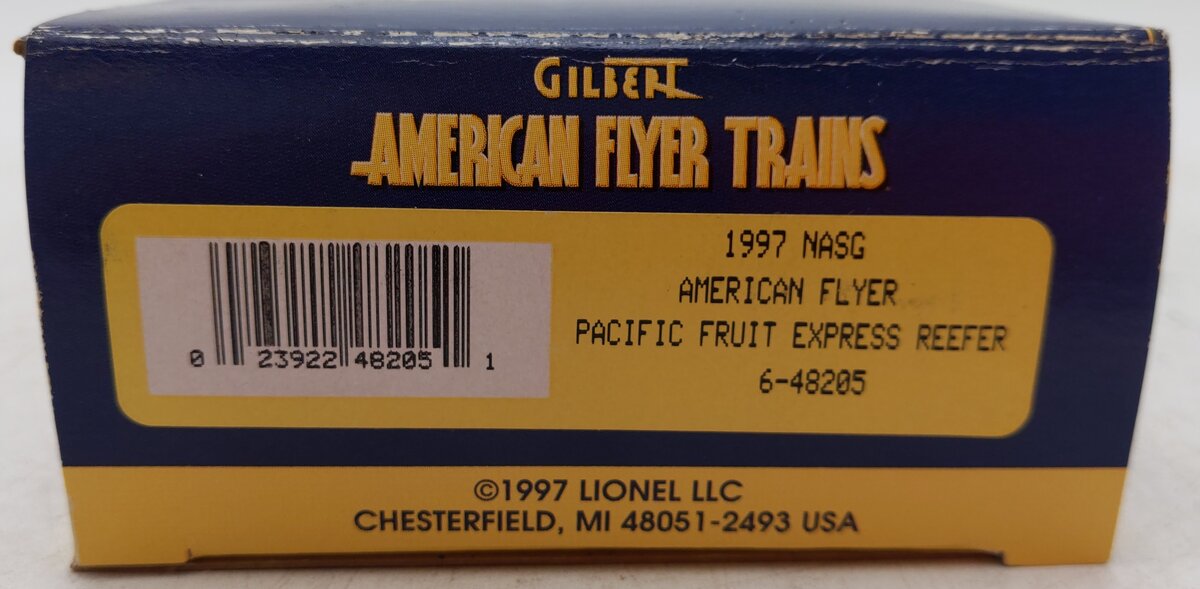 American Flyer 6-48205 S Gauge NASG 1997 Pacific Fruit Express Reefer #1697 EX/Box