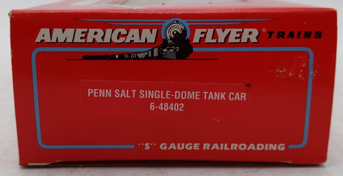 American Flyer 6-48402 S Gauge Penn Salt Single Dome Tank Car #24319 EX/Box