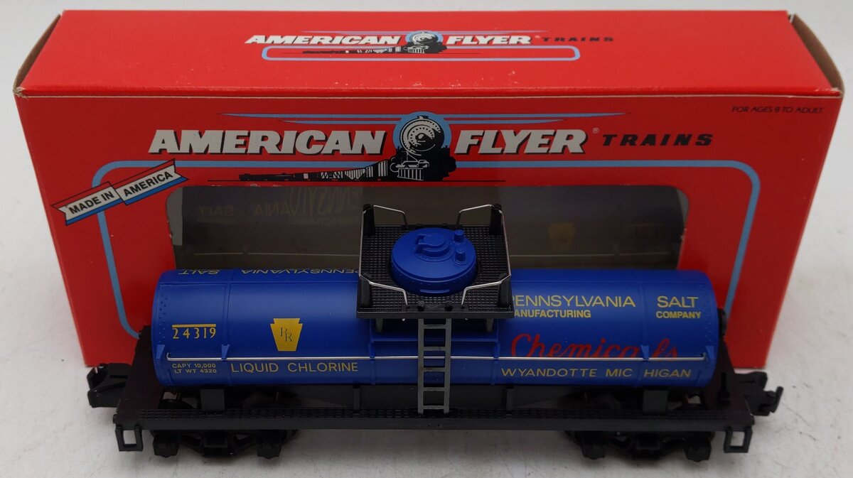 American Flyer 6-48402 S Gauge Penn Salt Single Dome Tank Car #24319 EX/Box