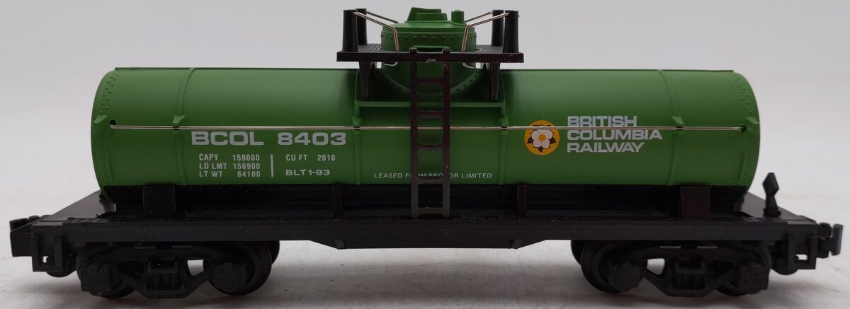 American Flyer 6-48403 S Gauge British Columbia Tank Car #8403[High-Rail] EX/Box