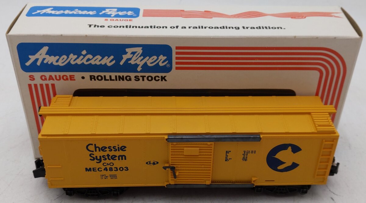 American Flyer 6-48303 S Gauge Chessie Boxcar EX/Box