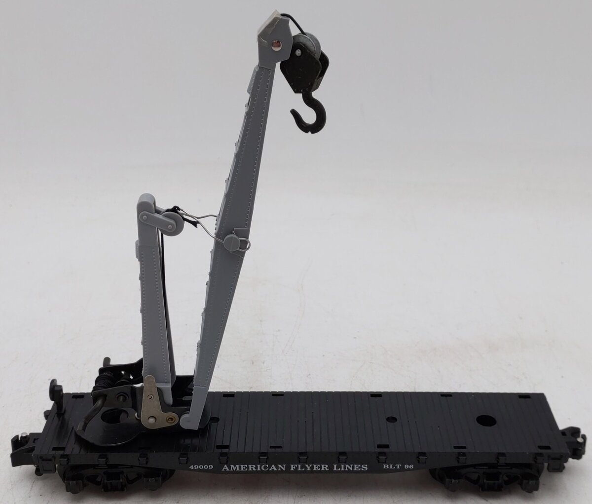 American Flyer 6-49009 S Scale American Flyer Lines Flatcar with Derrick Load EX/Box