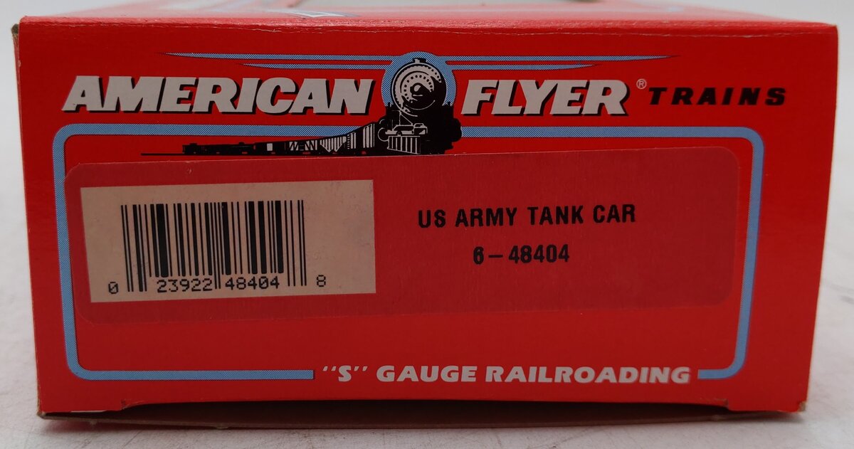 American Flyer 6-48404 S Scale U.S. Army Single Dome Tank Car EX/Box
