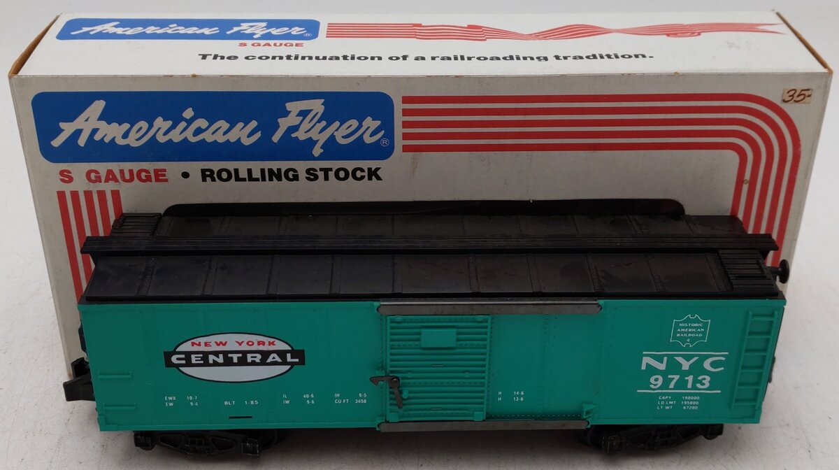 American Flyer 4-9713 S Scale New York Central Boxcar VG/Box