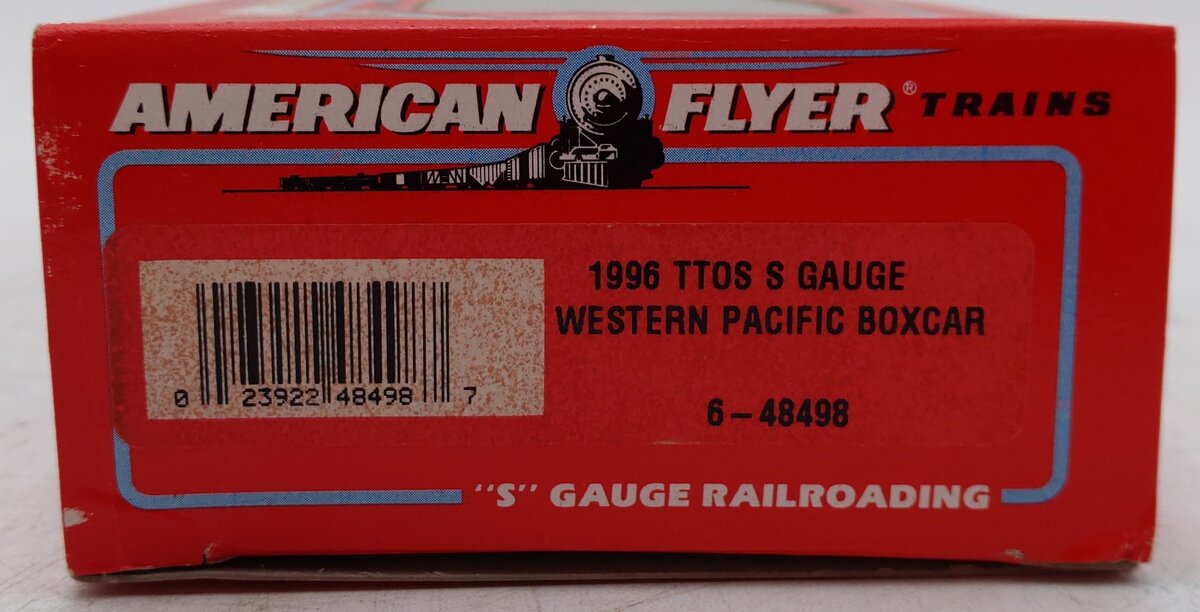 American Flyer 6-48498 S Gauge Western Pacific TTOS Boxcar #31337 EX/Box