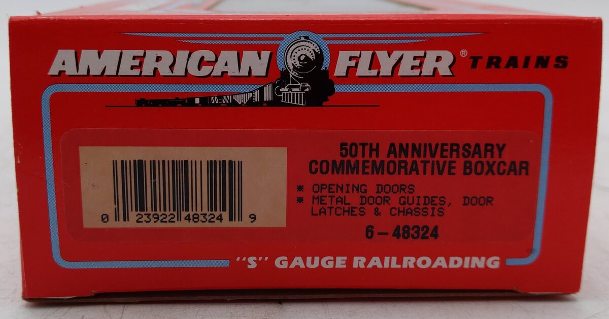 American Flyer 6-48324 S Gauge 50th Anniversary Commemorative Boxcar EX/Box