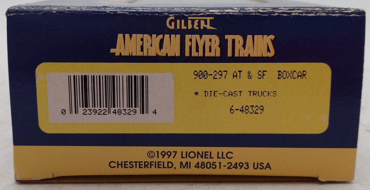American Flyer 6-48329 S Gauge AT&SF Boxcar #900-297 EX/Box