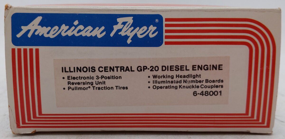 American Flyer 6-48001 S Gauge Illinois Central GP-20 Diesel Locomotive EX/Box
