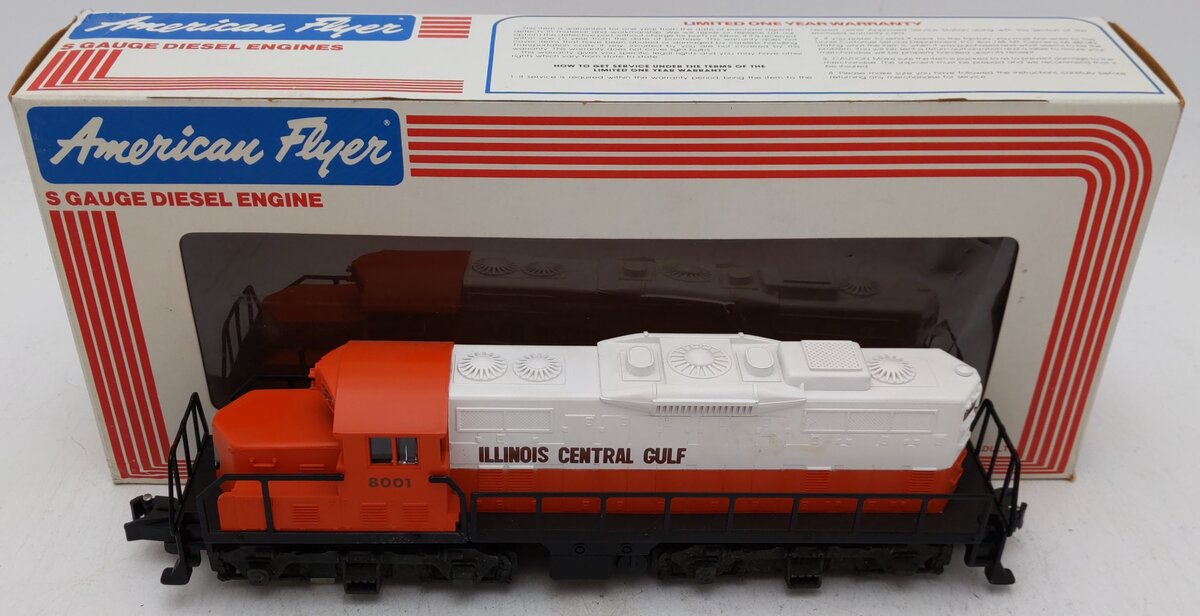 American Flyer 6-48001 S Gauge Illinois Central GP-20 Diesel Locomotive EX/Box