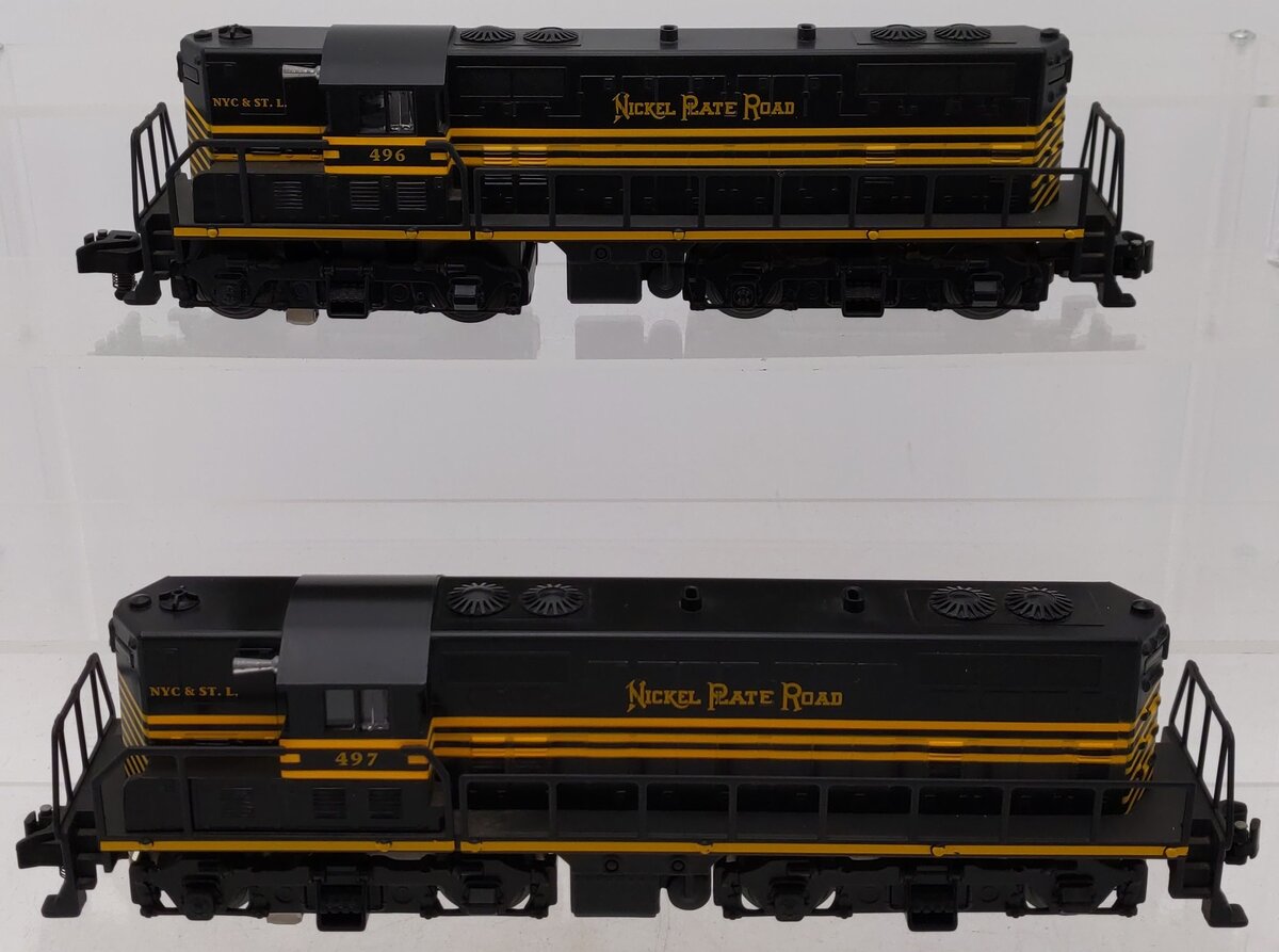 American Flyer 6-48017 S Nickel Plate Road GP-9 Diesel Locomotive Set #496/497 EX/Box