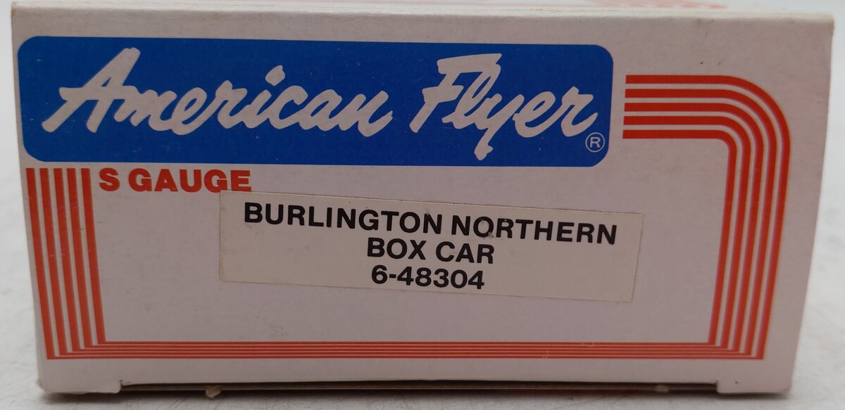 American Flyer 6-48304 S Gauge Burlington Northern Boxcar #48304 VG/Box
