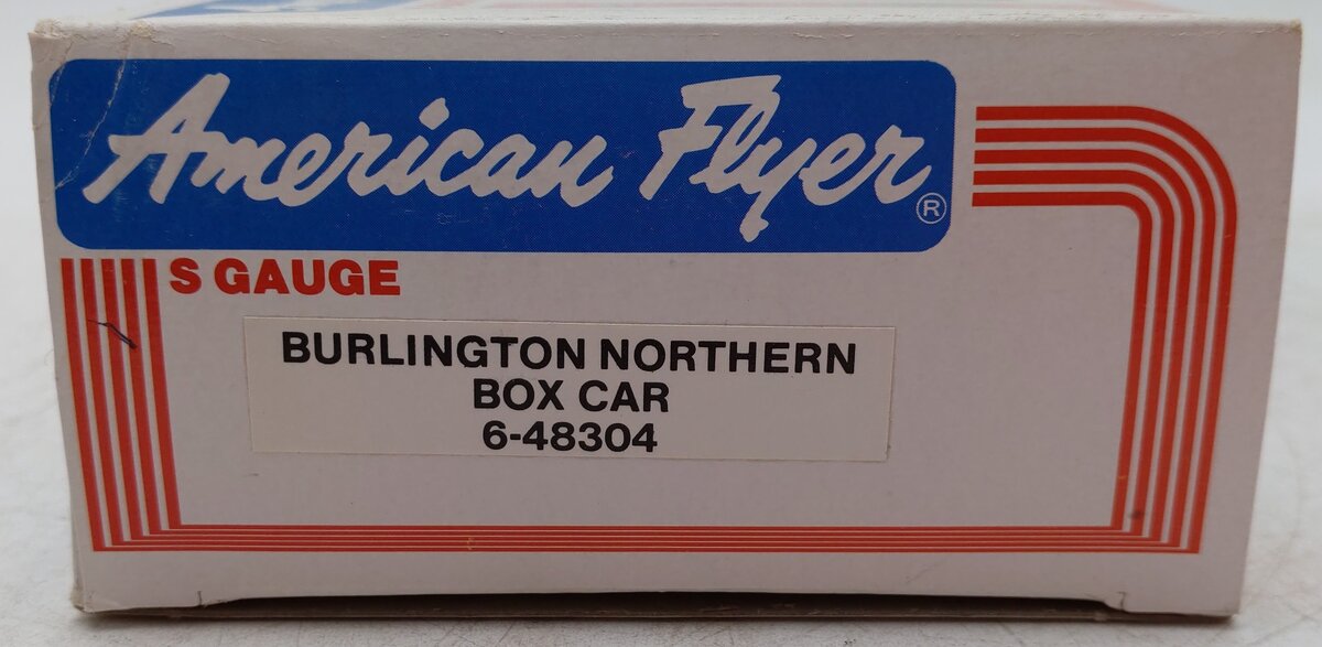 American Flyer 6-48304 S Gauge Burlington Northern Boxcar #48304 VG/Box