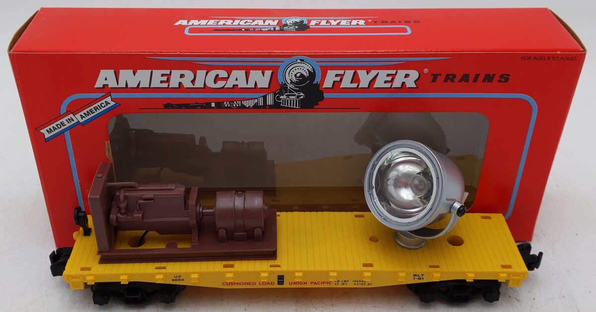 American Flyer 6-49003 S Scale Union Pacific Operating Searchlight Car EX/Box