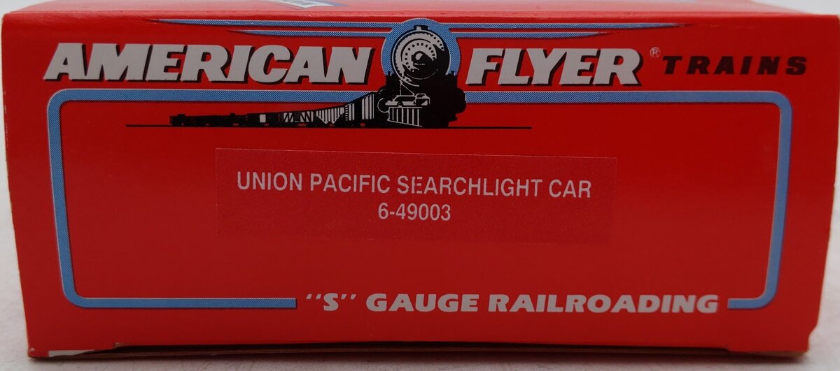 American Flyer 6-49003 S Scale Union Pacific Operating Searchlight Car EX/Box
