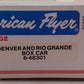 American Flyer 6-48301 S Gauge Denver & Rio Grande Boxcar #48301 EX/Box