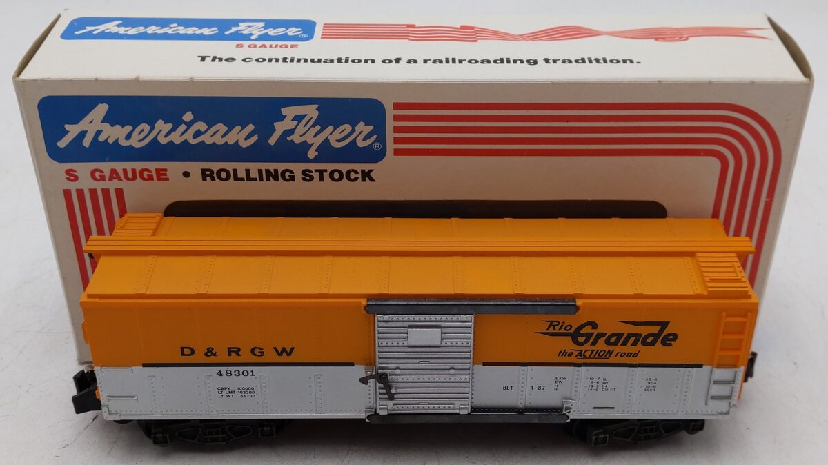 American Flyer 6-48301 S Gauge Denver & Rio Grande Boxcar #48301 EX/Box