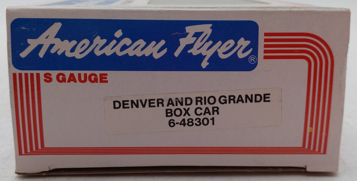 American Flyer 6-48301 S Gauge Denver & Rio Grande Boxcar #48301 EX/Box