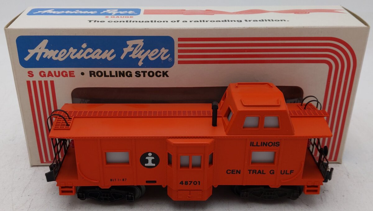 American Flyer 6-48701 S Gauge Illinois Central Gulf Window Caboose #48701 EX/Box