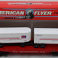 American Flyer 6-48491 S Scale Burlington Northern TCA Flatcar w/BN Trailer load EX/Box