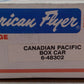 American Flyer 6-48302 S Gauge Canadian Pacific Boxcar #48302 EX/Box