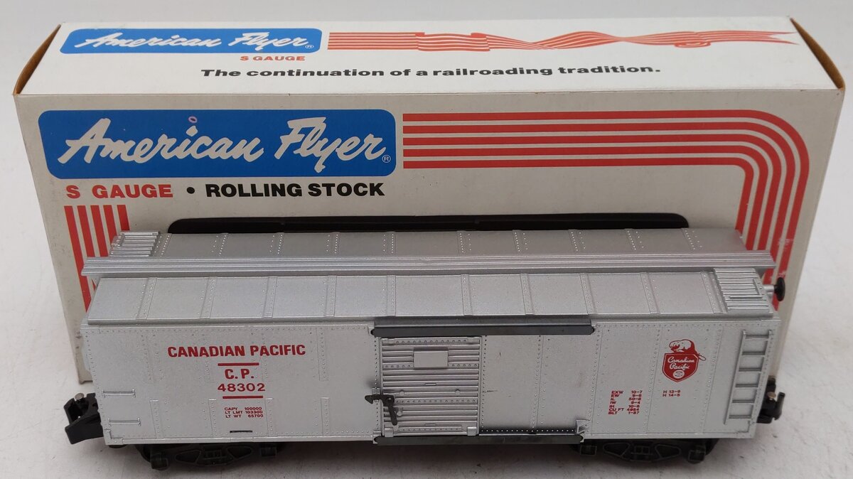 American Flyer 6-48302 S Gauge Canadian Pacific Boxcar #48302 EX/Box