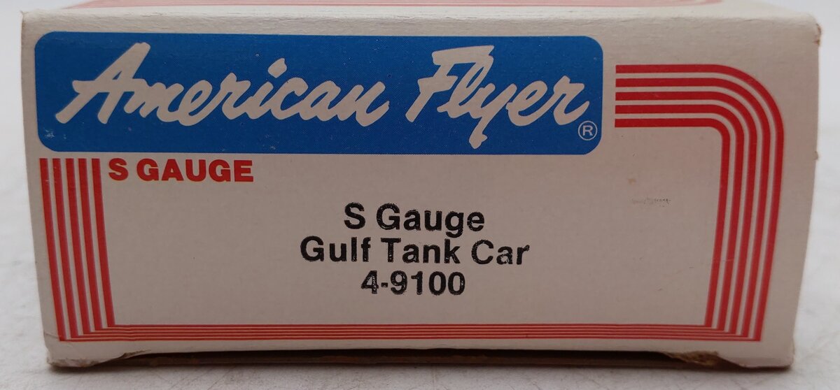 American Flyer 4-9100 S Gauge Gulf Single Dome Tank Car #9100 EX/Box