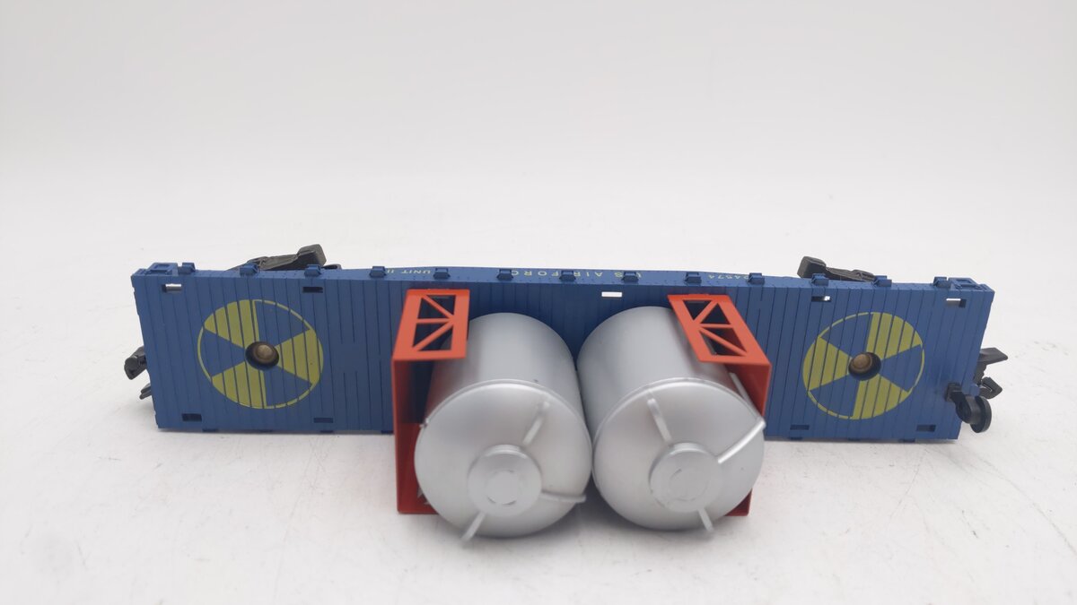 American Flyer 24574 Vintage S USAF Blue Yellow Rocket Fuel Transport Car EX/Box