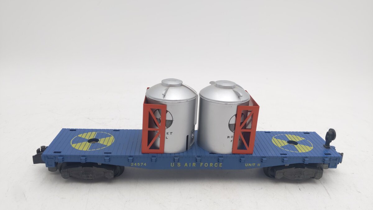 American Flyer 24574 Vintage S USAF Blue Yellow Rocket Fuel Transport Car EX/Box