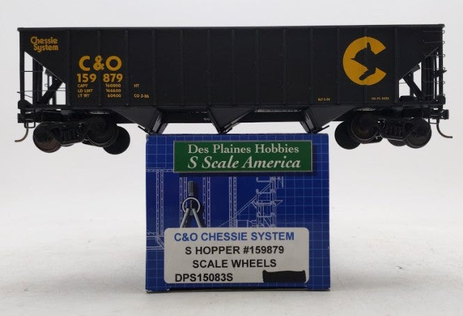 Des Plaines Hobbies DPS15083S S Scale Baltimore & Ohio Hopper Car #159879 LN/Box