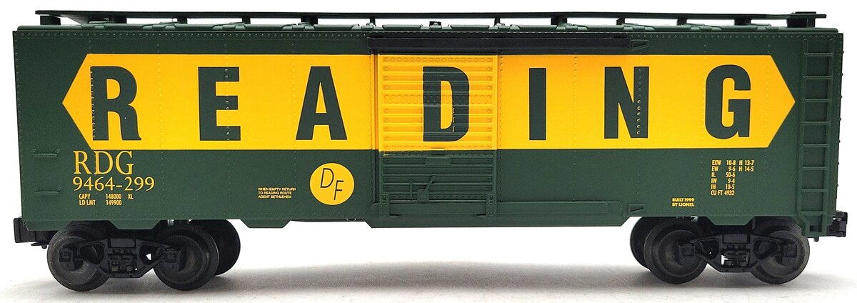 Lionel 6-29258 O Gauge Reading Boxcar #9464-299 LN