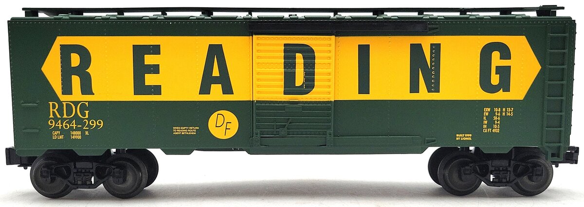 Lionel 6-29258 O Gauge Reading Boxcar #9464-299 LN