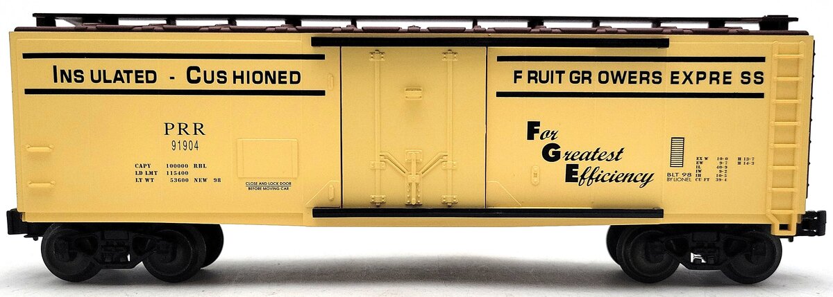 Lionel 6-17317 O Gauge Pennsylvania Refrigerator Car #91904 LN