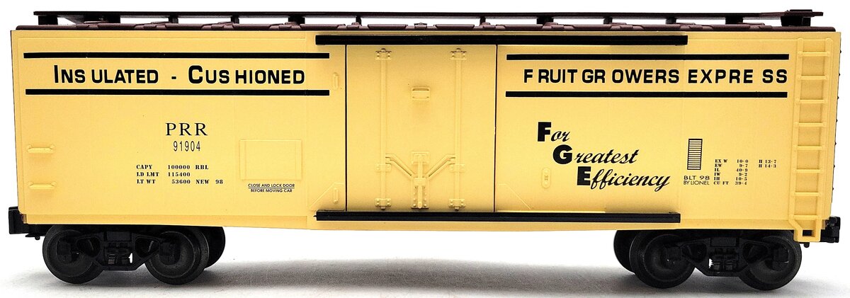 Lionel 6-17317 O Gauge Pennsylvania Refrigerator Car #91904 LN