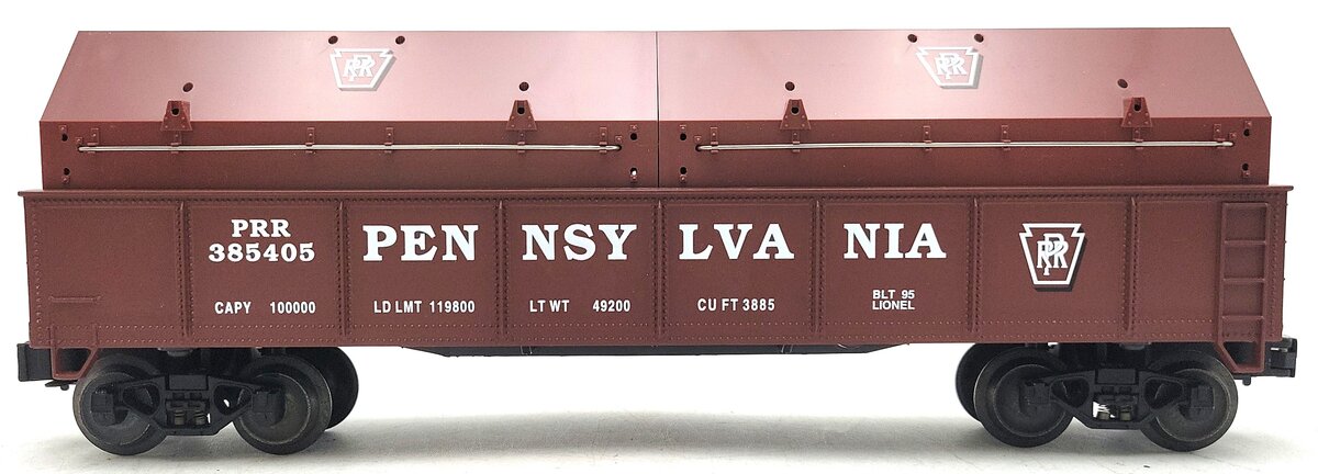Lionel 6-17406 O Gauge Pennsylvania Gondola W/ Coil Covers #385405 VG/Box