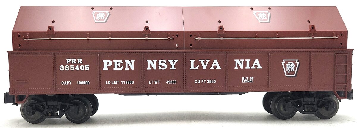 Lionel 6-17406 O Gauge Pennsylvania Gondola W/ Coil Covers #385405 VG/Box