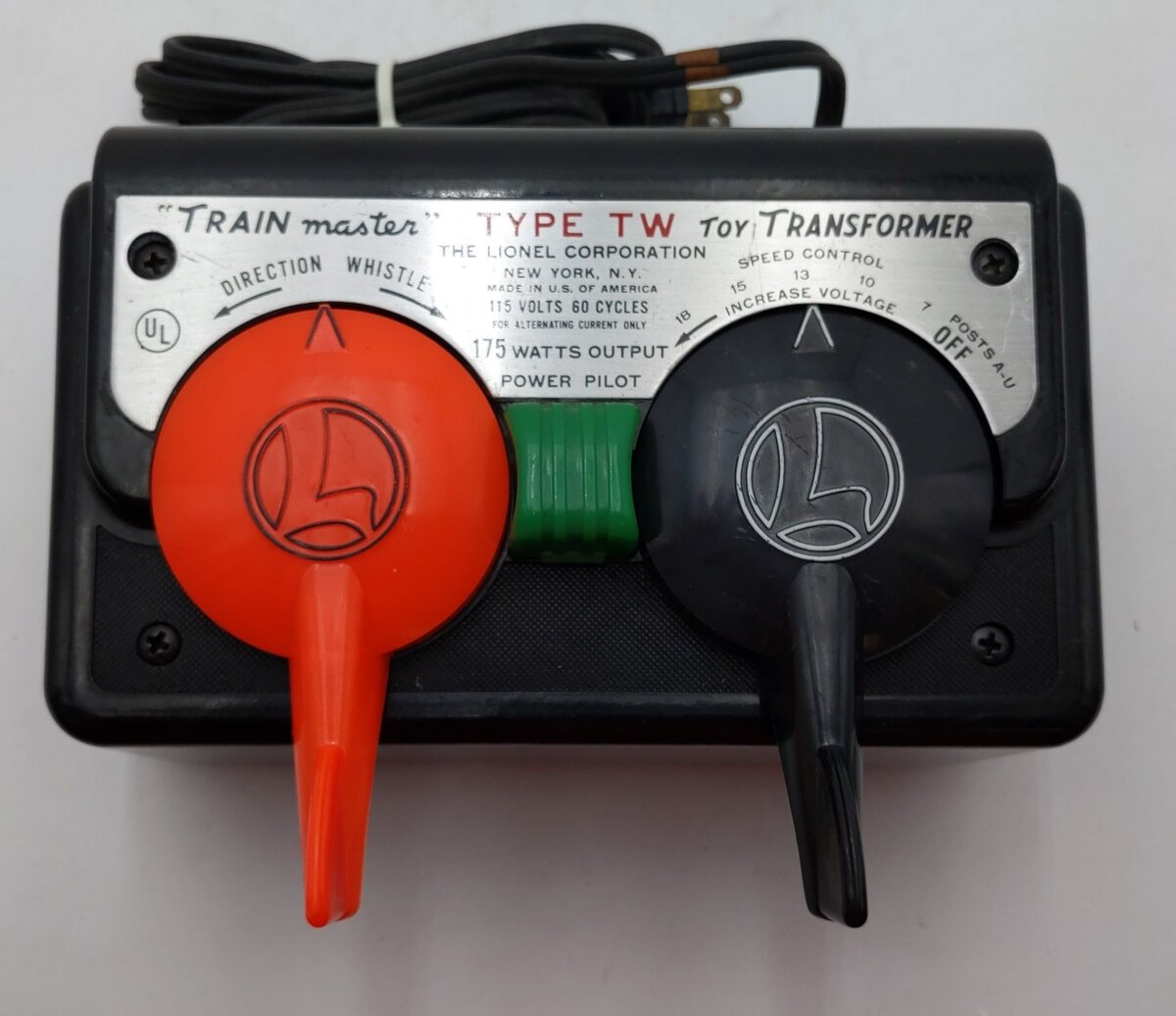 Lionel TW Vintage 175 Watt O Gauge Toy Trainmaster Transformer VG