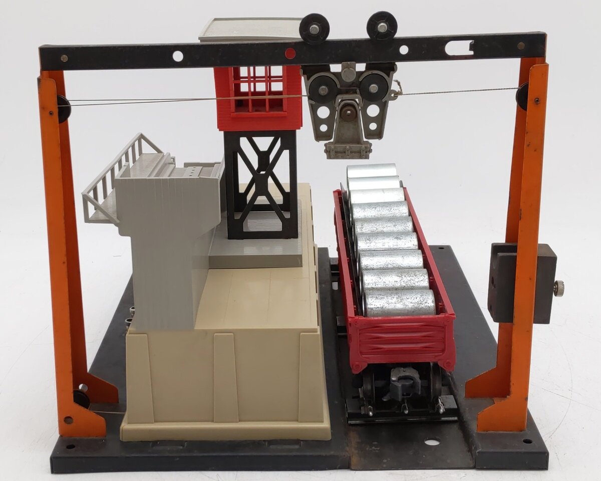 Lionel 342 Vintage O Motorized Operating Culvert Loader with Car VG