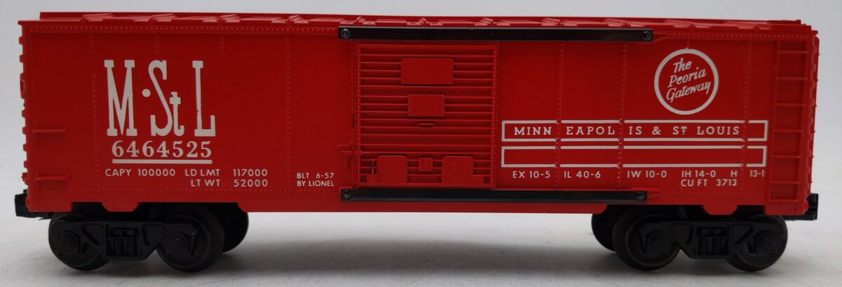 Lionel 6-29237 O Gauge Minneapolis & St. Louis Boxcar #6464525 LN/Box
