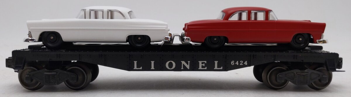 Lionel 6424 Vintage O Lionel Lines Flatcar w/Automobiles EX