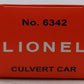Lionel 6-19429 O Gauge New York Central Culvert Gondola w/ Culverts #6342 NIB