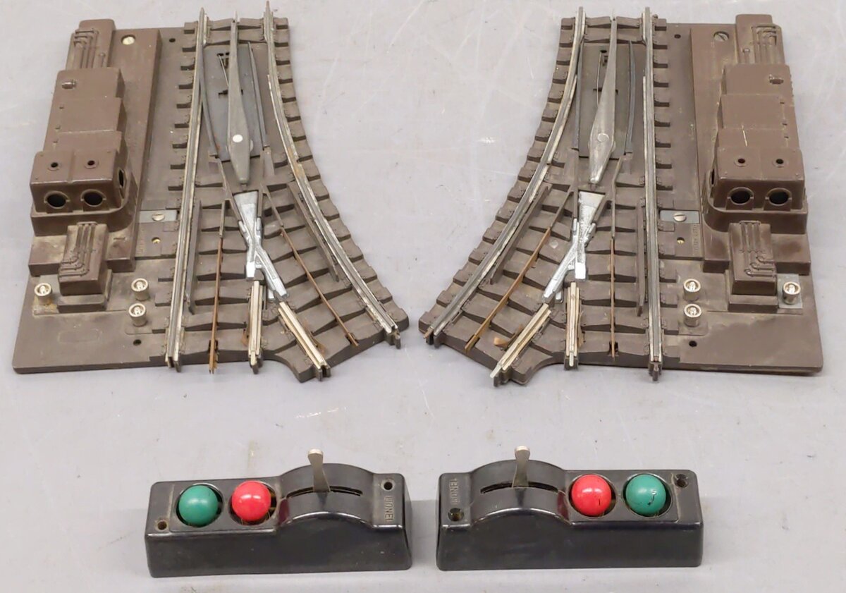 Lionel 112 Vintage LH & RH Super O Remote Control Switches (Pair of 2) VG/Box