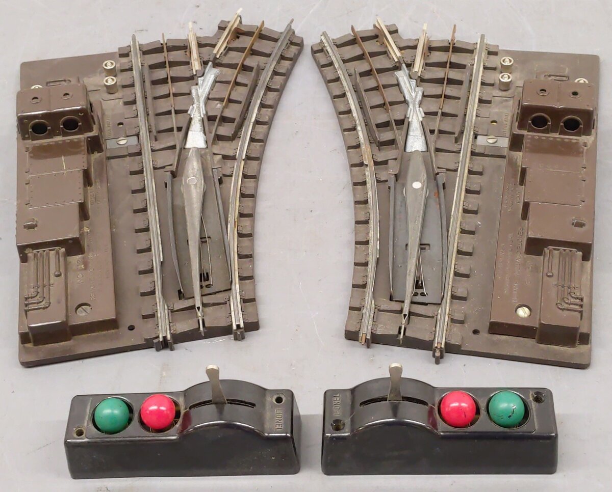 Lionel 112 Vintage LH & RH Super O Remote Control Switches (Pair of 2) VG/Box