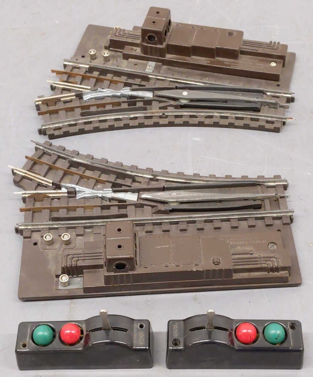 Lionel 112 Vintage LH & RH Super O Remote Control Switches (Pair of 2) VG/Box
