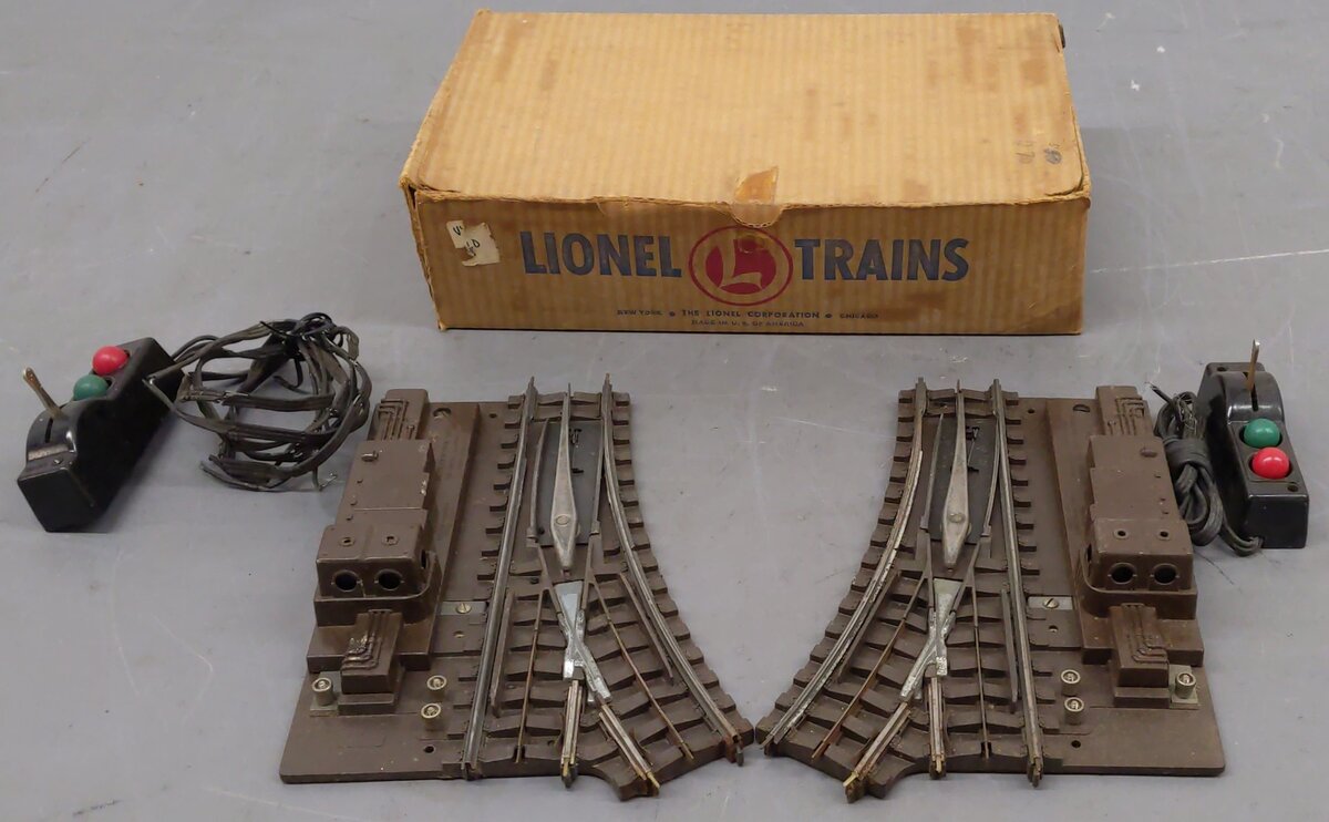 Lionel 112 Vintage LH & RH Super O Remote Control Switches (Pair of 2) VG/Box